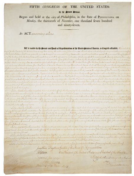 A printed historical document displays text titled 