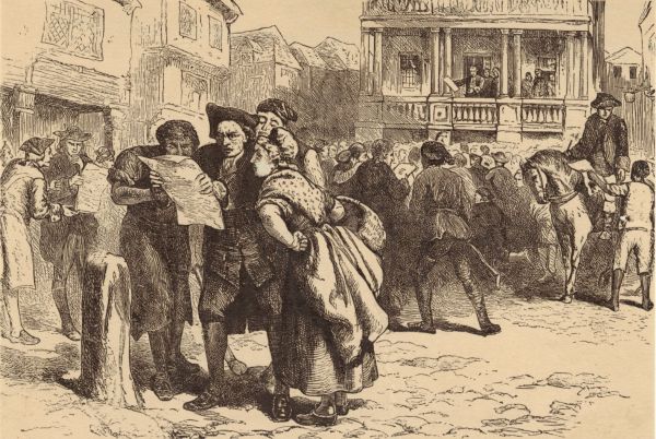  A detailed black-and-white engraving titled 
