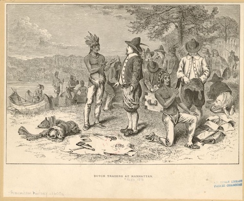 A black and white engraving titled