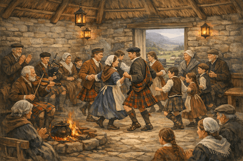 Céilidh in a Scottish Village