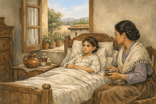 Frida Kahlo Recovering from Childhood Illness