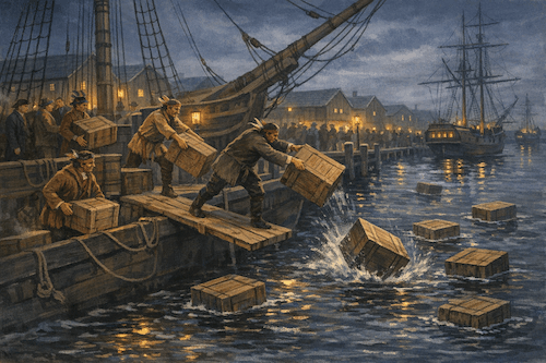 Boston Tea Party at Griffin’s Wharf