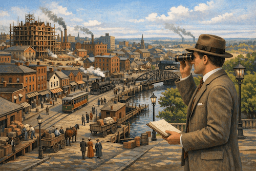 Urban Geographers Studying a Growing City